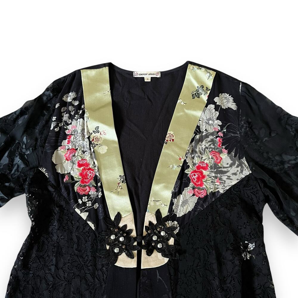 Spencer Alexis Vintage 90s boho kimono cardigan shrug top size small - Picture 8 of 10